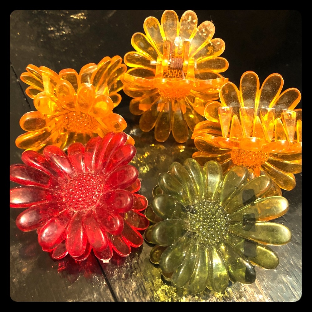 Set of 5 Sunflower Hair Clips